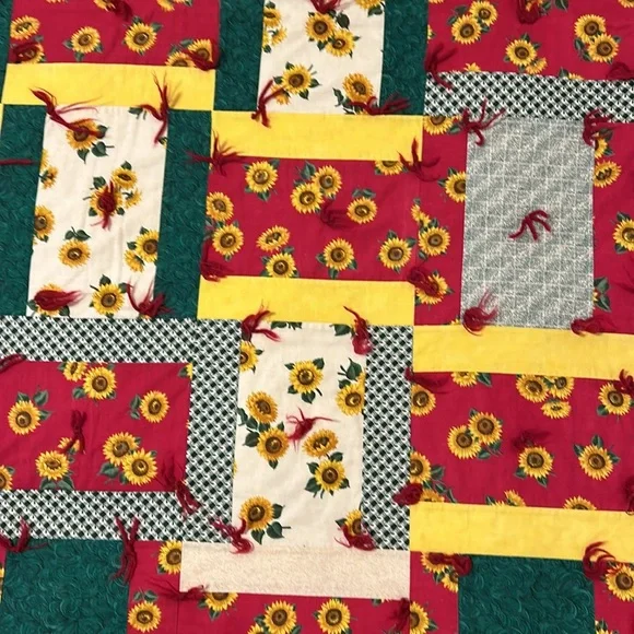 Hand made patch work quilt.